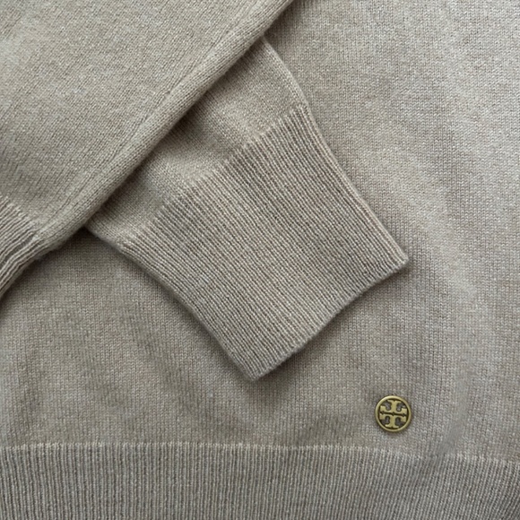Tory Burch Bella Cashmere Sweater Tan Caramel - Picture 6 of 6